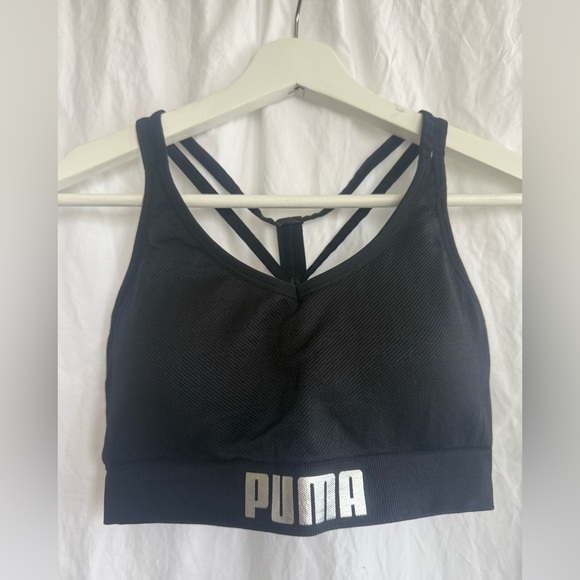 PUMA Womens Fitness Running Sports Bra Black Size Medium - Picture 11 of 11